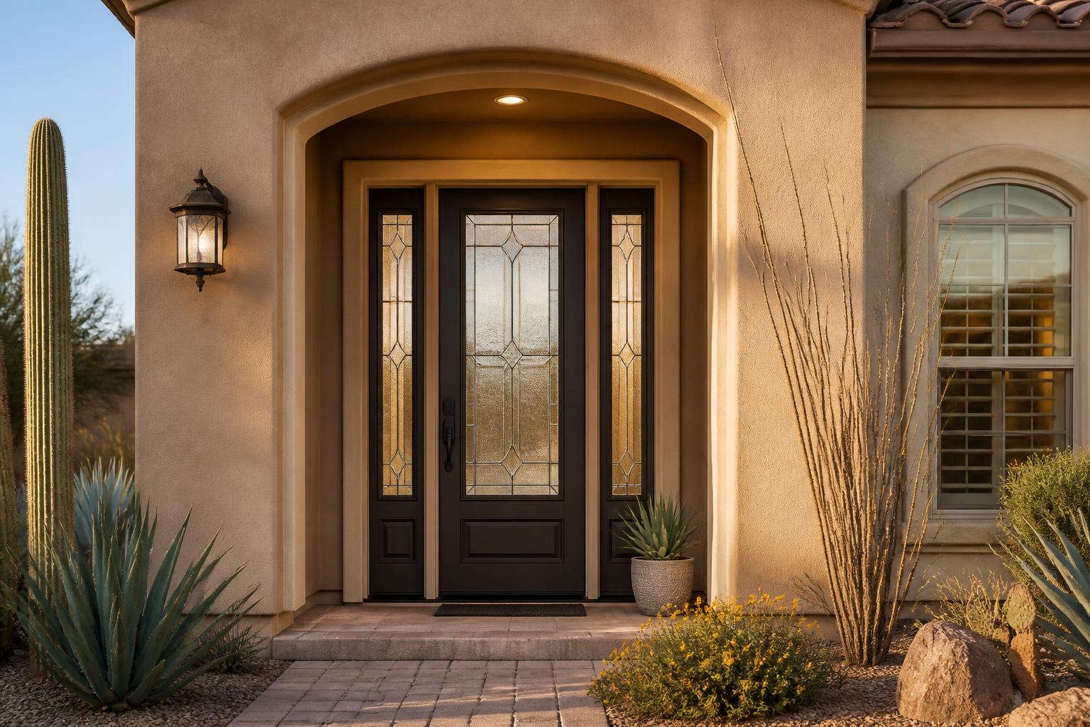 Replacement entry door installed on a Las Vegas home